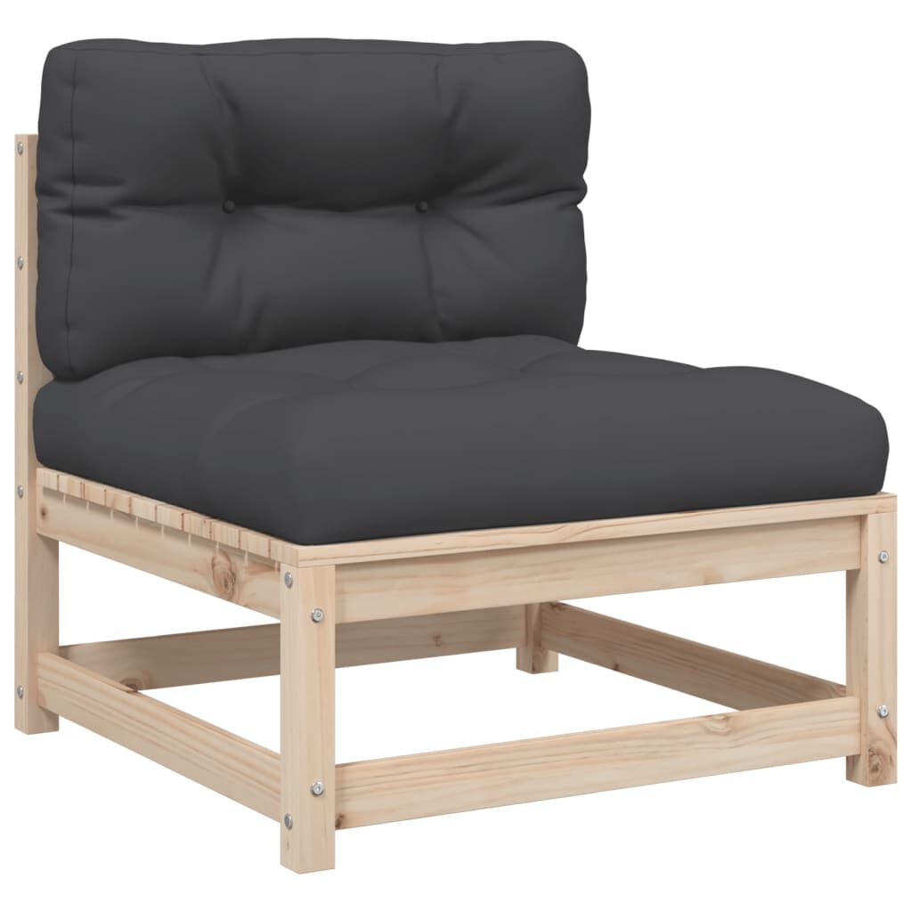 vidaXL 7 Piece Garden Sofa Set with Cushions Solid Wood Pine
