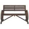 vidaXL Garden Bench 2-Seater Solid Wood Fir