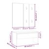 vidaXL Hallway Furniture Set Black Engineered Wood