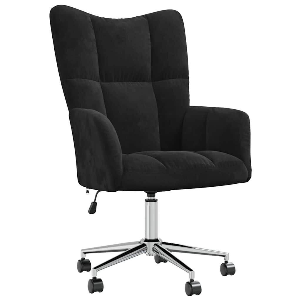 vidaXL Relaxing Chair Black Velvet
