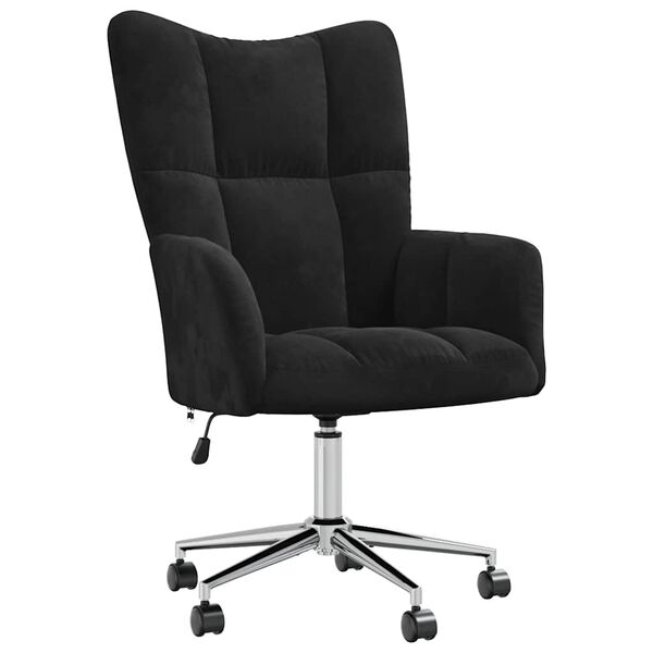 vidaXL Relaxing Chair Black Velvet