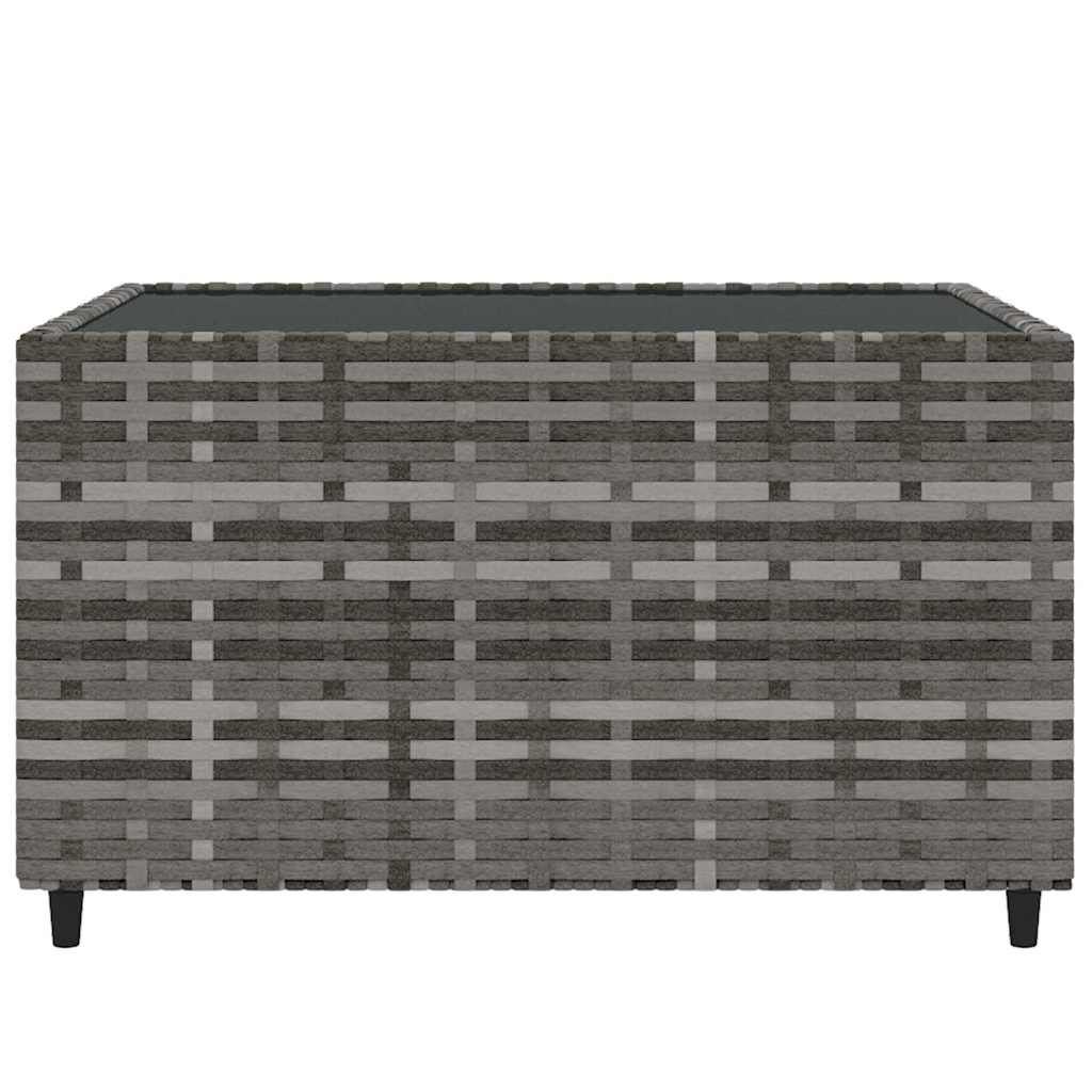 vidaXL 4 Piece Garden Lounge Set with Cushions Grey Poly Rattan