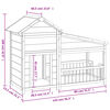 vidaXL Dog Kennel Brown 143x60.5x109 cm Solid Wood Pine