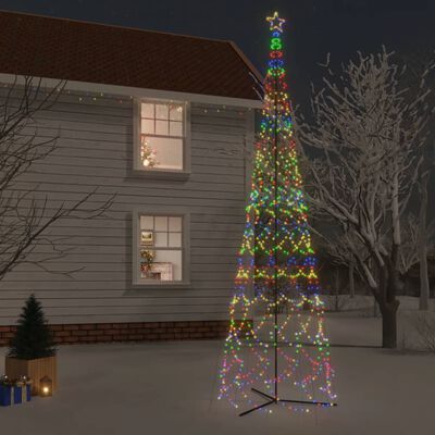 vidaXL Christmas Cone Tree Colourful 3000 LEDs 230x800 cm