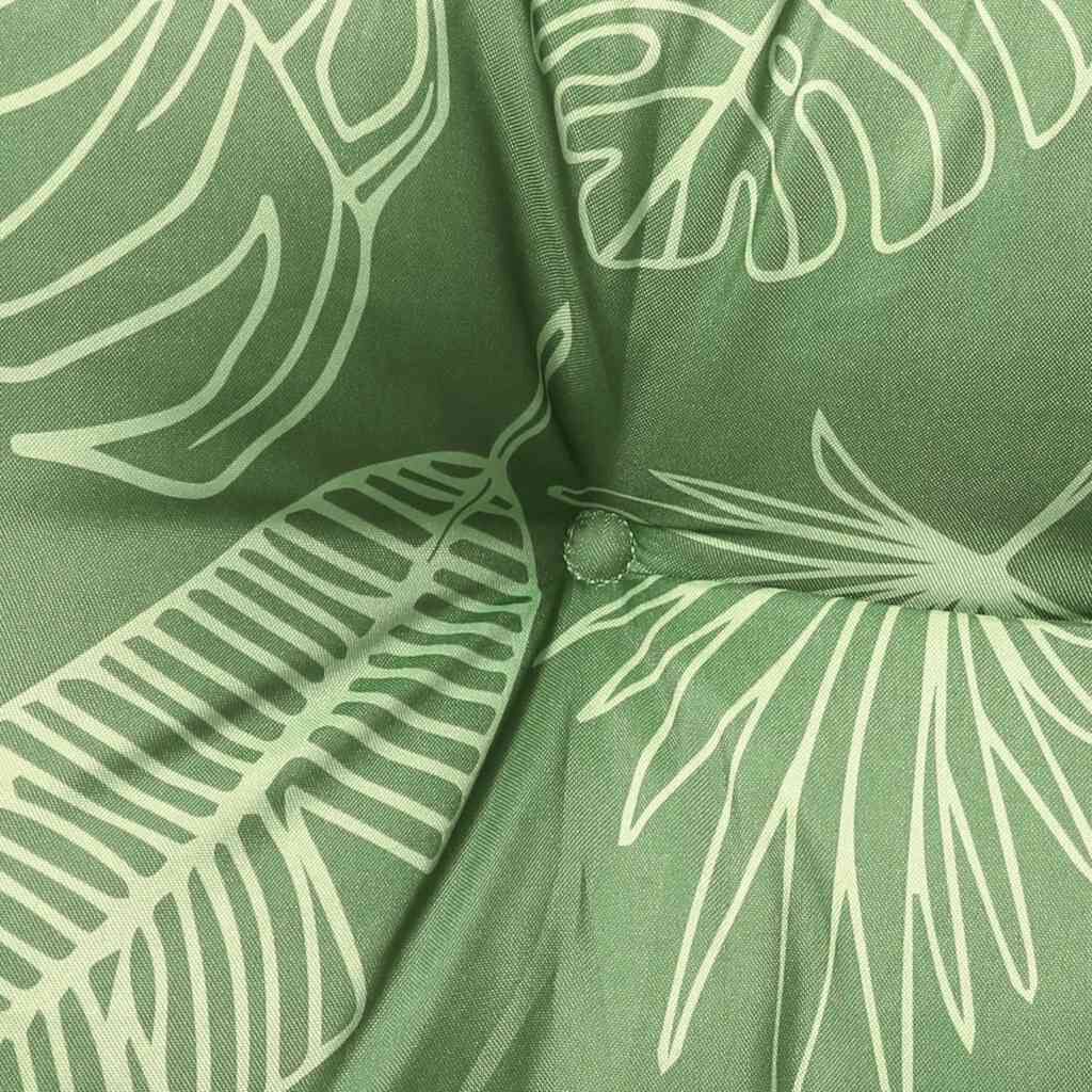 vidaXL Garden Bench Cushions 2pcs Leaf Pattern 120x50x7cm Fabric