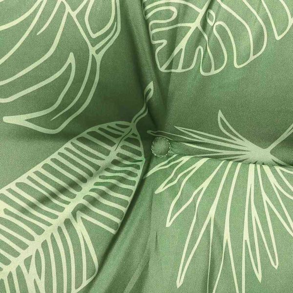 vidaXL Garden Bench Cushions 2pcs Leaf Pattern 120x50x7cm Fabric