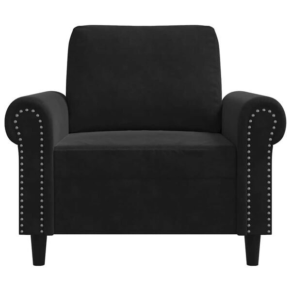 vidaXL Sofa Chair Black 60 cm Velvet