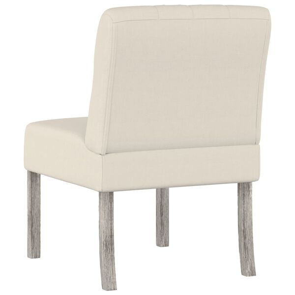 vidaXL Slipper Chair LinenButton Design