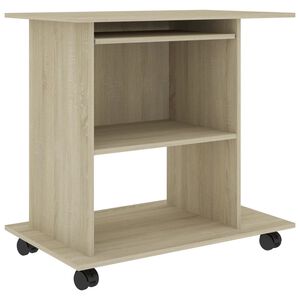 vidaXL Computer Desk Sonoma Oak 80x50x75 cm Engineered Wood