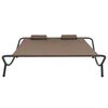 vidaXL Outdoor Lounge Bed Fabric Brown