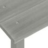 vidaXL Garden Adirondack Chair with Ottoman&Table Solid Fir Wood Grey