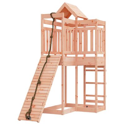 vidaXL Playhouse with Climbing Wall Solid Wood Douglas