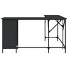 vidaXL Desk Black 141x141x75 cm Engineered Wood