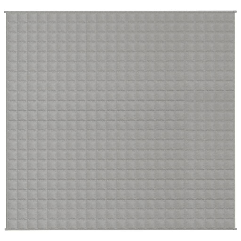 vidaXL Weighted Blanket Grey 220x230 cm King 15 kg Fabric