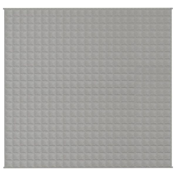 vidaXL Weighted Blanket Grey 220x230 cm King 15 kg Fabric