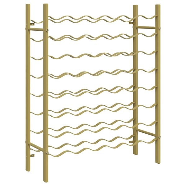 vidaXL Wine Rack for 48 Bottles Gold Metal