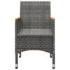 vidaXL 3 Piece Garden Dining Set Grey
