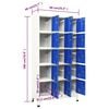vidaXL Locker Cabinet Grey and Blue 90x40x180 cm Steel