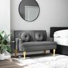 vidaXL Bench with Cushions Dark Grey 113x64.5x75.5 cm Fabric