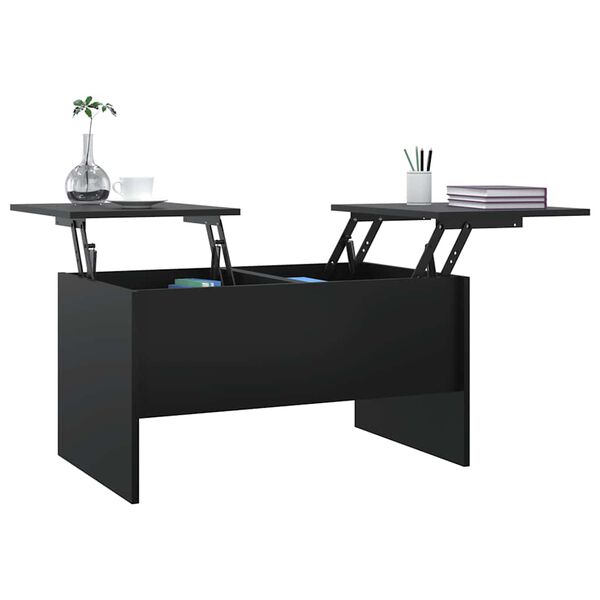 vidaXL Coffee Table Black 80x50x42.5 cm Engineered Wood