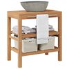 vidaXL Bathroom Vanity Cabinet Solid Teak with Riverstone Sink