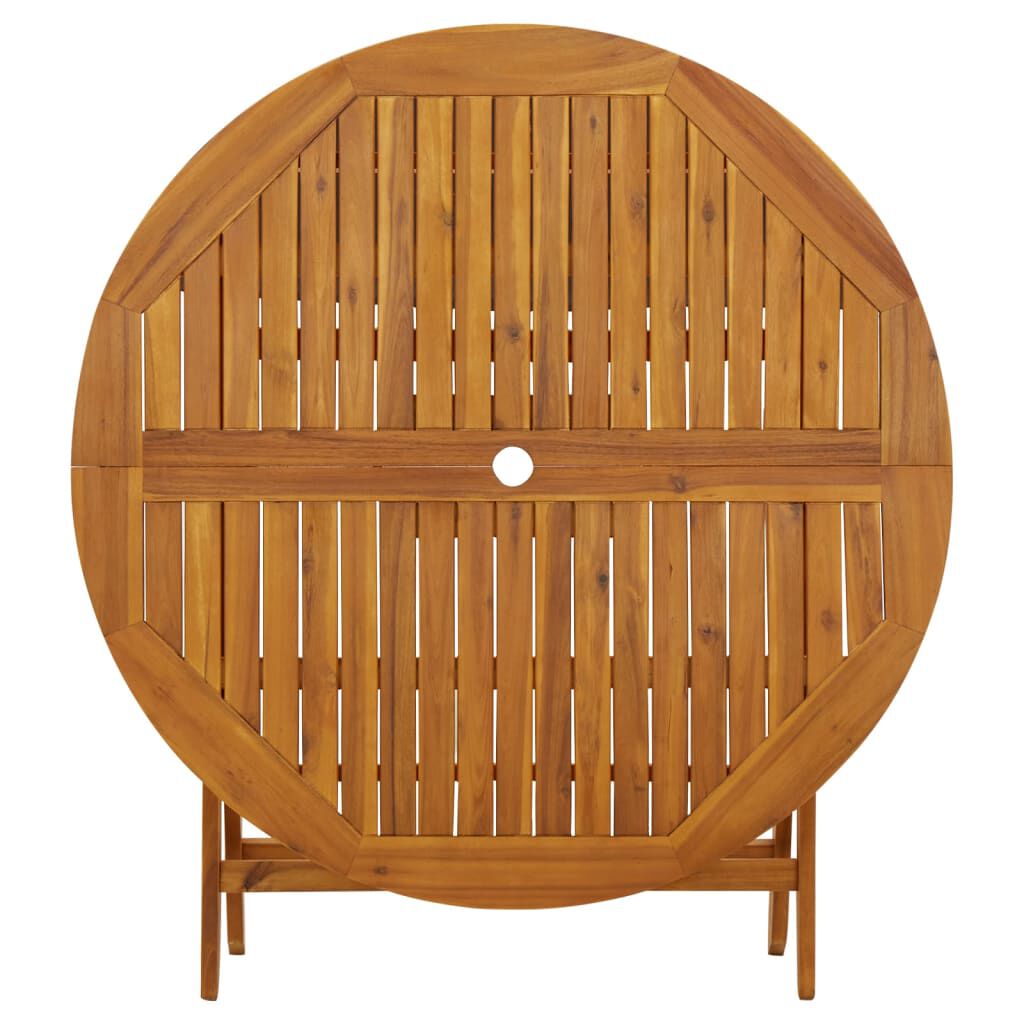 vidaXL Folding Garden Table 110 cm Solid Acacia Wood