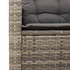 vidaXL Garden Chair with Cushions Grey Poly Rattan