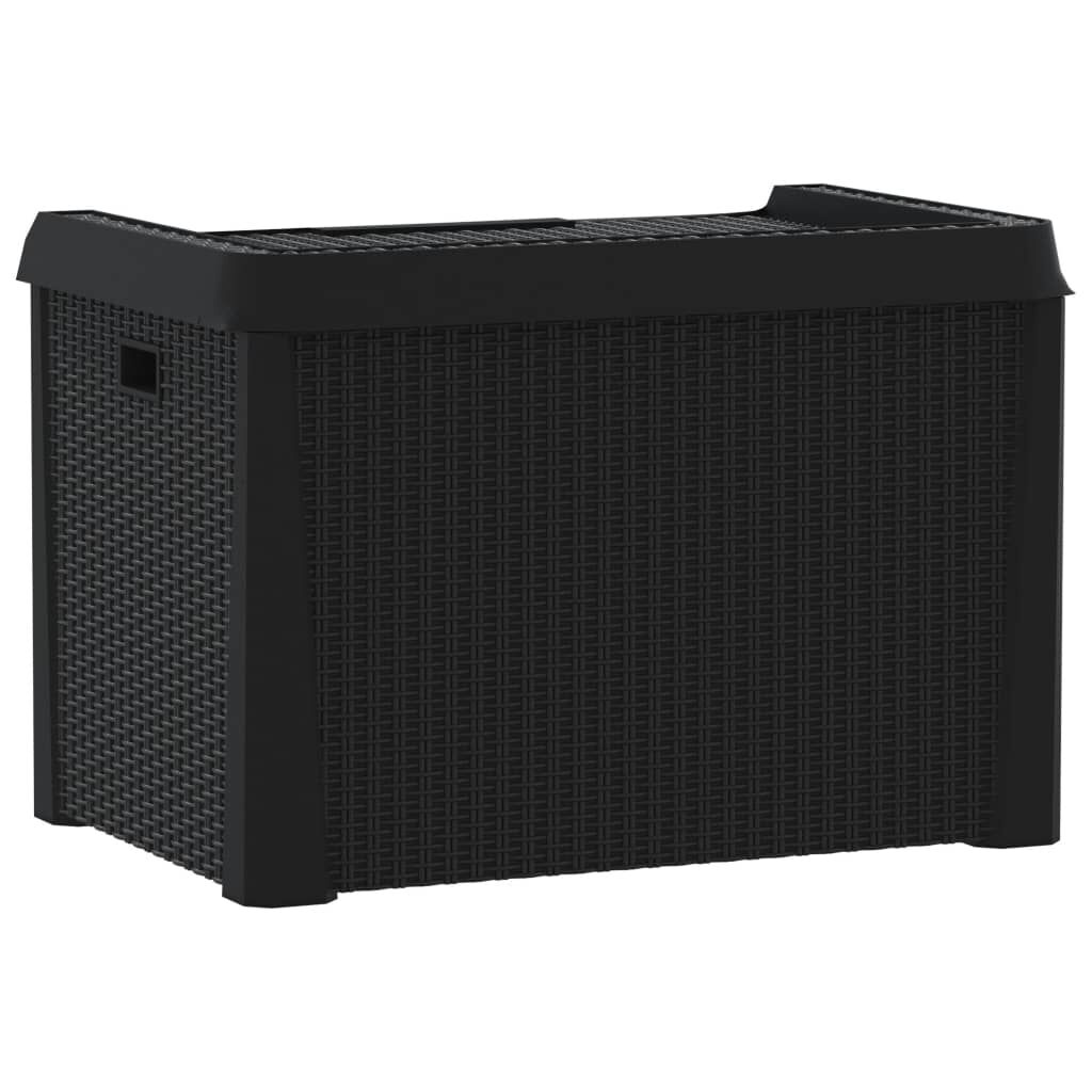vidaXL Garden Storage Box Anthracite 125 L PP
