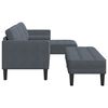 vidaXL Sofa Set 2 pcs Dark grey 173 x 131 x 67 cm Velvet