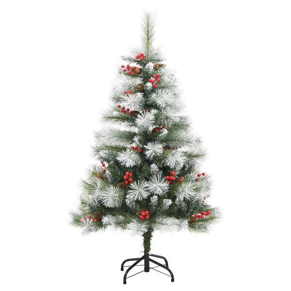 vidaXL Artificial Hinged Christmas Tree 150 LEDs & Ball Set 150 cm