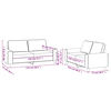 vidaXL 2 Piece Sofa Set Black Fabric