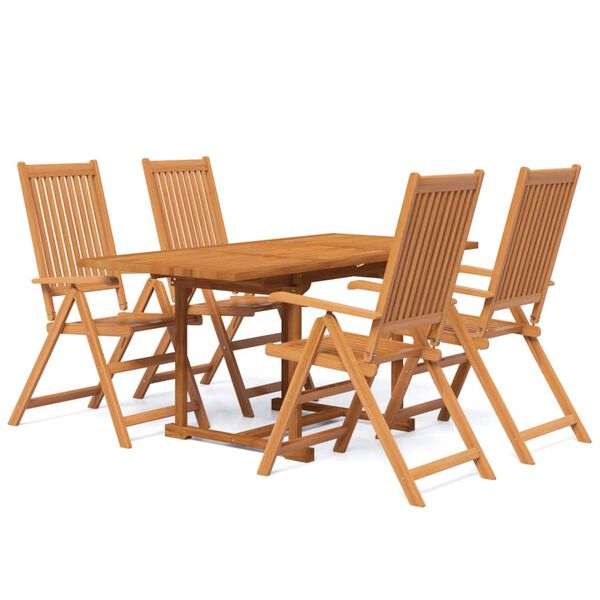 vidaXL 5 Piece Garden Dining Set Solid Wood Acacia