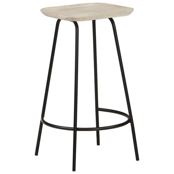vidaXL Bar Stools 2 pcs Solid Mango Wood