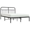 vidaXL Metal Bed Frame without Mattress with Headboard Black 135x190cm