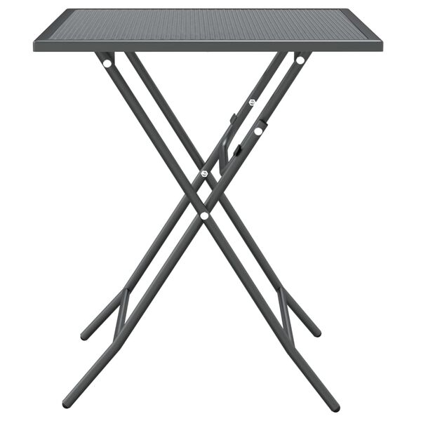 vidaXL 3 Piece Garden Dining Set Expanded Metal Mesh Anthracite