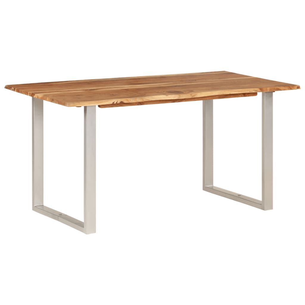 vidaXL Dining Table 154x80x76 cm Solid Acacia Wood