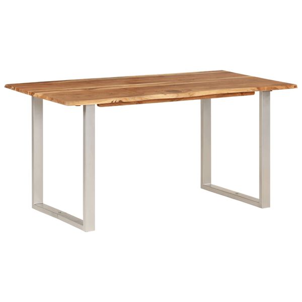 vidaXL Dining Table 154x80x76 cm Solid Acacia Wood