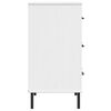 vidaXL Sideboard with 3 Drawers White 77x40x79.5 cm Solid Wood OSLO