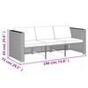 vidaXL 4 Piece Garden Lounge Set with Cushions Poly Rattan Brown