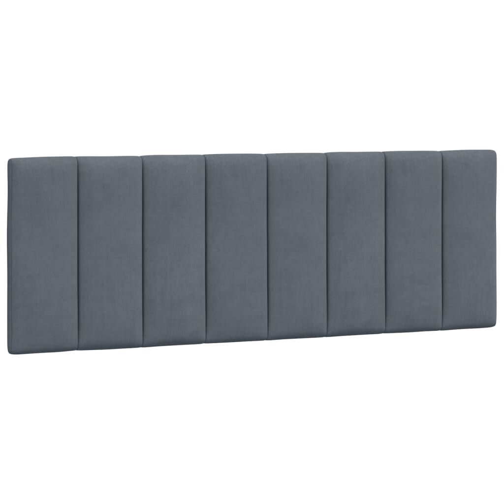 vidaXL Bed Frame with LED without Mattress Dark Grey 137x190 cm Velvet