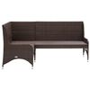vidaXL Garden Corner Sofas 2 pcs Poly Rattan Brown