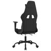 vidaXL Gaming Chair with Footrest Black and Light Grey Fabric