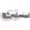 vidaXL 7 Piece Garden Lounge Set with Cushions Poly Rattan Brown
