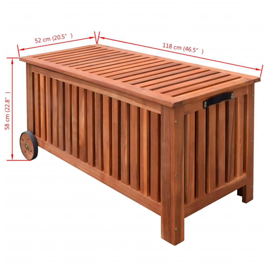 vidaXL Garden Storage Box 118x52x58 cm Wood