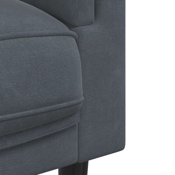 vidaXL 2 Piece Sofa Set with Pillows Dark Grey Velvet