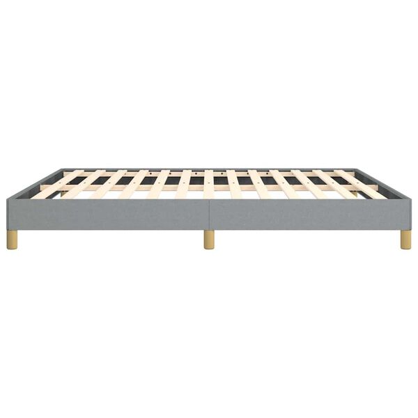 vidaXL Bed Frame without Mattress Light Grey California King Fabric