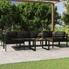 vidaXL 7 Piece Garden Lounge Set with Cushions Aluminium Anthracite