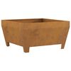 vidaXL Fire Pit Brown 80 x 80 x 43 cm Weathering steel