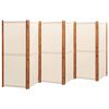 vidaXL 6-Panel Room Divider Cream White 420x180 cm