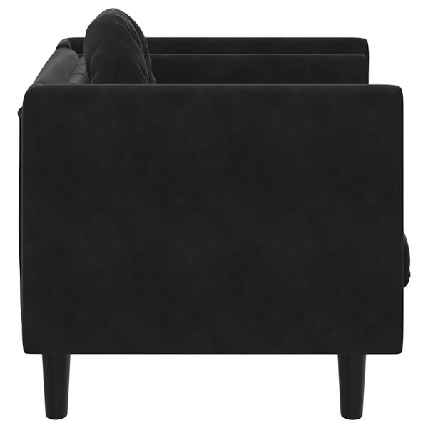 vidaXL Sofa Chair with Cushion Black Velvet
